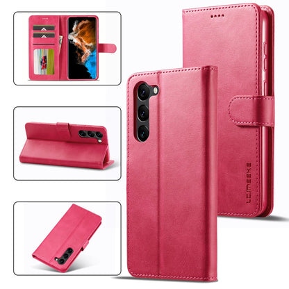 LC.IMEEKE Calf Texture Leather Phone Case, For Samsung Galaxy S24 Ultra 5G, For Samsung Galaxy S23 FE 5G, For Samsung Galaxy S24+ 5G, For Samsung Galaxy S24 5G