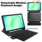 360 Rotation Transparent Smart Leather Case with Keyboard, For Samsung Galaxy Tab A11+, For Samsung Galaxy Tab S9 FE / S10 FE, For Samsung Galaxy Tab S9 FE+ / S10+, For Samsung Galaxy Tab A9+