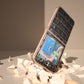 For Samsung Galaxy Z Flip5 Crocodile Texture Genuine Leather Electroplating Phone Case(Black)