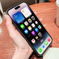 For iPhone 14 Pro Max Colorful Toy Bricks Pattern Shockproof Glass Phone Case(Black)