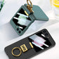 For Samsung Galaxy Z Flip5 GKK Ultra-thin Z Ring Holder Leather Phone Case(Matcha Green)