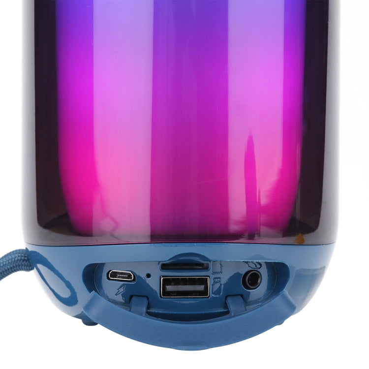 T&G TG651 Portable LED Wireless Bluetooth Speaker Outdoor TWS Subwoofer(Blue)