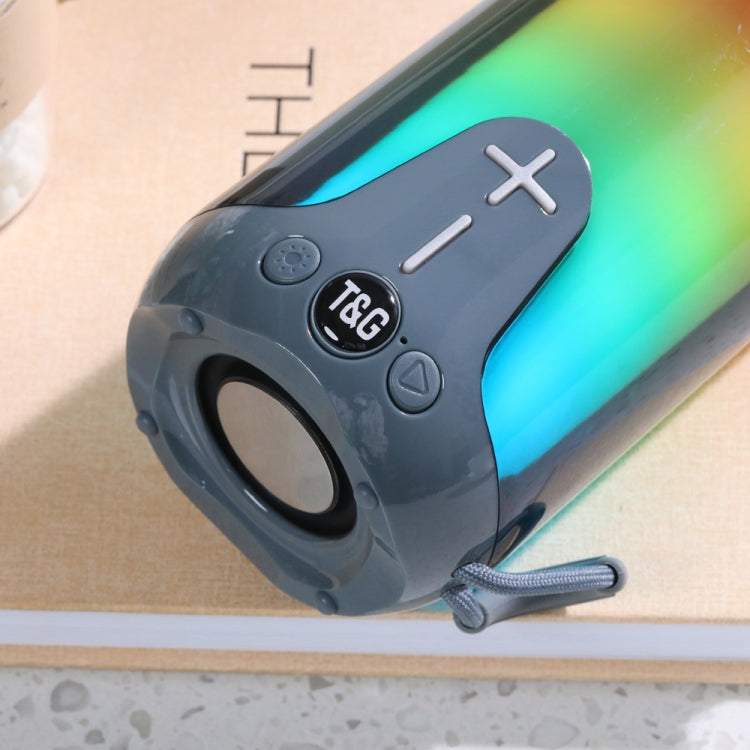 T&G TG651 Portable LED Wireless Bluetooth Speaker Outdoor TWS Subwoofer(Blue)