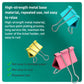Deli 8556ES60pcs / Box Colorful Binder Clip Bill Clip Dovetail Clip Metal Iron Bill Clip, 15mm x 60pcs / Box, 19mm x 40pcs / Box