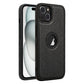 For iPhone 15 Plus Leather Texture Stitching Phone Case(Black)