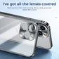 For iPhone 15 Pro Max Metal Frame Frosted PC Shockproof Phone Case(Ocean Blue)