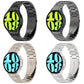 Button Style Three-bead Metal Watch Band, For Samsung Galaxy Watch6/6 Classic/5/5 Pro
