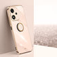 XINLI Straight 6D Plating Gold Edge TPU Shockproof Case with Ring Holder, For Honor 200 Pro, For Honor Play 50, For Honor 200 Lite Global