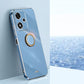 XINLI Straight 6D Plating Gold Edge TPU Shockproof Case with Ring Holder, For Honor 200 Pro, For Honor Play 50, For Honor 200 Lite Global