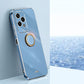 XINLI Straight 6D Plating Gold Edge TPU Shockproof Case with Ring Holder, For Honor 200 Pro, For Honor Play 50, For Honor 200 Lite Global