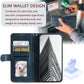 For Samsung Galaxy S22 5G Simple 6-Card Wallet Leather Phone Case(Navy Blue)