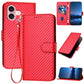 YX0070 Carbon Fiber Buckle Leather Phone Case with Lanyard, For iPhone 16 Pro, For iPhone 16 Plus, For iPhone 16