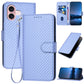 YX0070 Carbon Fiber Buckle Leather Phone Case with Lanyard, For iPhone 16 Pro, For iPhone 16 Plus, For iPhone 16