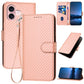 YX0070 Carbon Fiber Buckle Leather Phone Case with Lanyard, For iPhone 16 Pro, For iPhone 16 Plus, For iPhone 16
