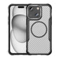 Carbon Fiber Texture MagSafe Translucent Phone Case, For iPhone 16 Pro, For iPhone 16 Plus, For iPhone 16, For iPhone 15 Pro Max, For iPhone 15 Pro, For iPhone 15 Plus / 14 Plus