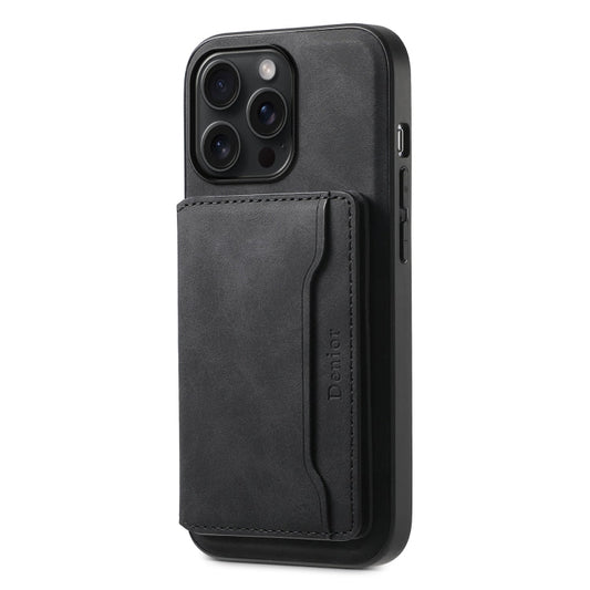 Denior D13 Retro Texture Leather MagSafe Card Bag Phone Case, For iPhone 15 Pro Max, For iPhone 15 Pro, For iPhone 15 Plus, For iPhone 15, For iPhone 14 Plus, For iPhone 13 / 14, For iPhone 14 Pro, For iPhone 14 Pro Max