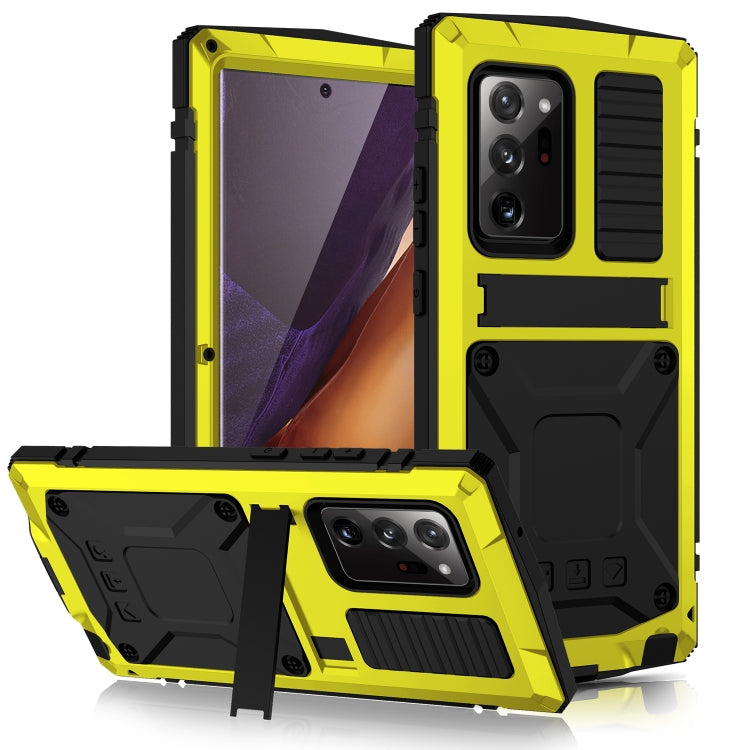 Shockproof Waterproof Dust-proof Metal + Silicone Protective Case with Holder, For Samsung Galaxy Note 20 Ultra, For Samsung Galaxy Note 20
