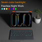 Colorful Backlight Bluetooth Keyboard Leather Tablet Case with Rotating Holder, For iPad Air 11 2025 / iPad 2025 / 2022