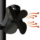 YL-105 4-Blade Aluminum Heat Powered Fireplace Stove Fan, YL-105 (Bronze), YL-105 (Grey), YL-105 (Gold), YL-105 (Rose Red), YL-105 (Silver), YL-105(White), YL-105 (Black)