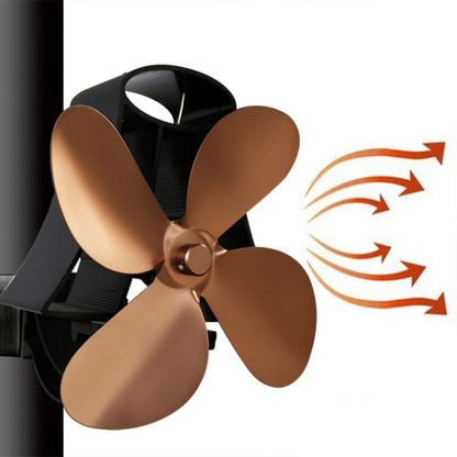 YL-105 4-Blade Aluminum Heat Powered Fireplace Stove Fan, YL-105 (Bronze), YL-105 (Grey), YL-105 (Gold), YL-105 (Rose Red), YL-105 (Silver), YL-105(White), YL-105 (Black)