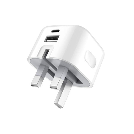 20W Foldable Dual USB-A & USB-C Fast Charger Adapter