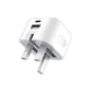 20W Foldable Dual USB-A & USB-C Fast Charger Adapter