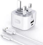20W Foldable Dual USB-A & USB-C Fast Charger Adapter