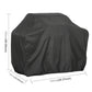 Outdoor Anti-UV Waterproof Dust-proof 210D Oxford Cloth BBQ Square Protective Bag Charcoal Barbeque Grill Cover, Size: 100x60x150cm(Black)