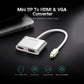 Ugreen 2-in-1 HD 1080P 4K Thunderbolt Mini DisplayPort DP to HDMI & VGA Adapter Converter for Projector, TV, Monitor (Black)