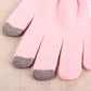 HAWEEL Three Fingers Touch Screen Gloves for Women, For iPhone, Galaxy, Huawei, Xiaomi, HTC, Sony, LG and other Touch Screen Devices(Pink)