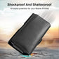 HAWEEL 6.1-6.8 inch Litchi Texture Genuine Leather Phone Belt Clip Horizontal Carrying Pouch, 6.1-6.8 inch