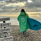 FREE BEANIE | Recycled Fleece Changing Robe “FatWrap” | Waterproof |Beach | Swimming | Surfing | Coat