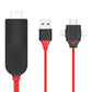 MiraScreen L7-8 3 in 1 8 Pin  Micro USB  USB-C / Type-C to HDMI Video Converter Cable, Cable Length: 2m