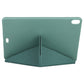 Millet Texture PU+ Silicone Full Coverage Leather Case with Multi-folding Holder for iPad Air (2020) 10.9 inch (Dark Green)