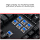 YINDIAO Electroplating Punk Mixed Light USB Mechanical Gaming Wired Keyboard, Tea Shaft (Black)