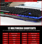 iMICE AK-400 USB Interface 104 Keys Wired Colorful Backlight Gaming Keyboard for Computer PC Laptop(Black)