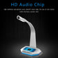 K3 Desktop USB Dual Mic Condenser with LED Light for PC/Mac, Live Broadcast (Silver)