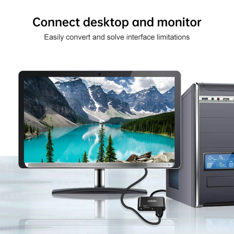 Onten 5138HV 1080P VGA to HDMI + VGA Adapter with Audio