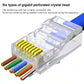 100pcs /Pack Cat6e Unshielded Pass Through RJ45 Connector Modular Plug