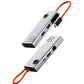 ROCK TR28 HDMI 4K Gigabit Network PD Quick Charger 6 in 1 USB 3.0 HUB (Silver Black)