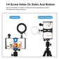 PULUZ 3 in 1 Vlogging Live Broadcast Smartphone Video Rig + Microphone +  4.7 inch 12cm Ring LED Selfie Light Kits with Cold Shoe Tripod Head for iPhone, Galaxy, Huawei, Xiaomi, HTC, LG, Google, and Other Smartphones, 3 in 1 Ring LED