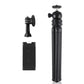 PULUZ Mini Octopus Flexible Tripod with Ball Head, Phone Clamp, Tripod Adapter & Long Screw for SLR Cameras, GoPro, Smartphones (30cm x 5cm)