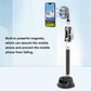 PULUZ Car Suction Cup Arm Mount Phone Tablet Magnetic Holder with Phone Clamp (Black)