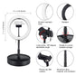 PULUZ 10.2 inch 26cm USB 3 Modes Dimmable Dual Color Temperature LED Curved  Ring Vlogging Selfie Photography Video Lights with Bluetooth Remote Shutter & Folding Desktop Holder & Phone Clamp(Black)
