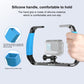 PULUZ Dual Silicone Handles Aluminium Alloy Underwater Diving Rig for GoPro, Other Action Cameras and  Smartphones (Blue)