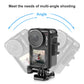 For DJI Osmo Action Pro 5 / 4 / 3 PULUZ Vertical Plastic Protective Frame Cage with Cold Shoes (Black)