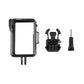 For DJI Osmo Action Pro 5 / 4 / 3 PULUZ Vertical Plastic Protective Frame Cage with Cold Shoes (Black)