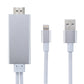 8 Pin to HDMI HDTV Adapter Cable with USB Charger Cable(Silver)