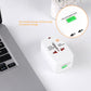 All in 1 (EU + AU + UK + US Plug) World Universal Travel Adaptor(White)