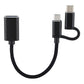 USB 3.0 Female to Micro USB + USB-C / Type-C Male Charging + Transmission OTG Nylon Braided Adapter Cable, Cable Length: 11cm, Micro USB Black, Micro USB Blue, Micro USB Red, Micro USB Silver, Micro USB  White